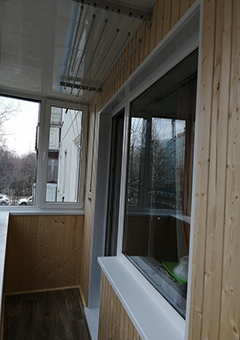 Остекление балкона в сталинке с отделкой стен - фото 9